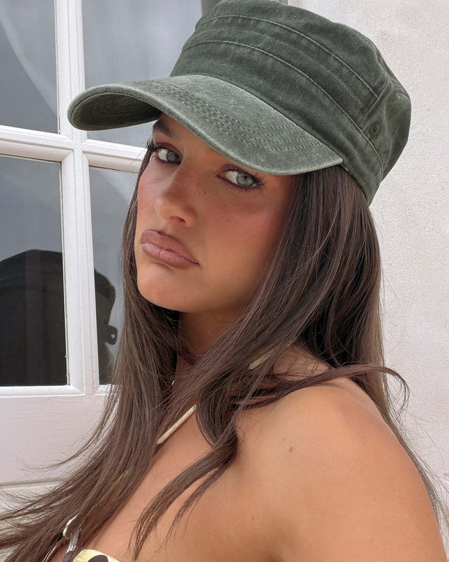 Odera Military Cap Washed Khaki
