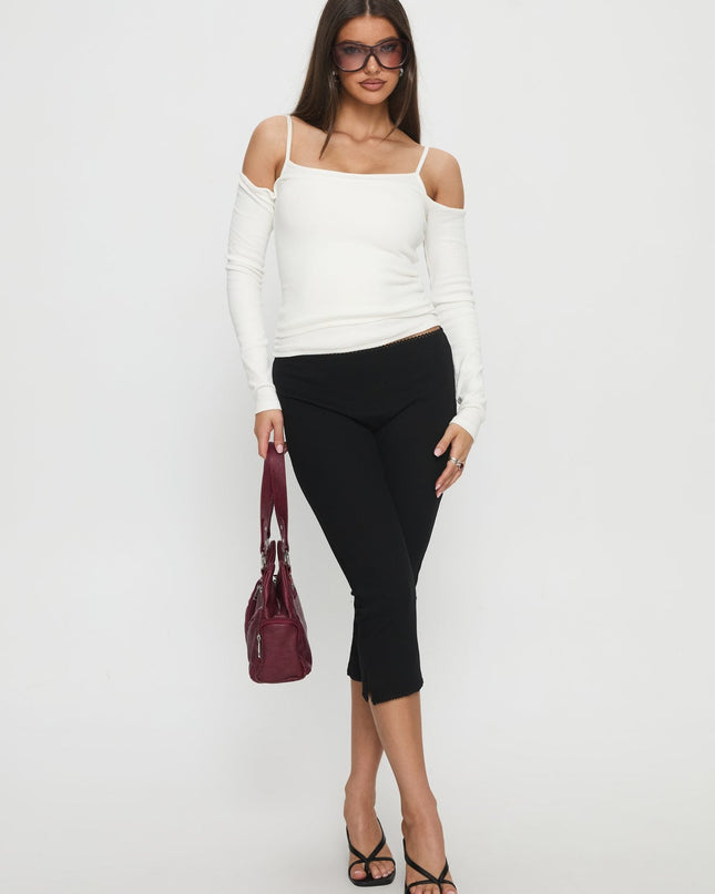 Baseline Rib Capri Pants Black Tall