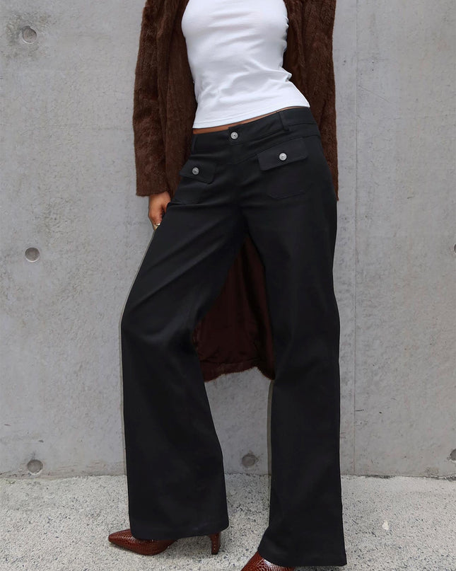 Benicale Low Rise Cargo Pants Black
