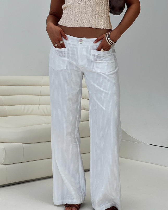 Vendi Low Rise Pant White