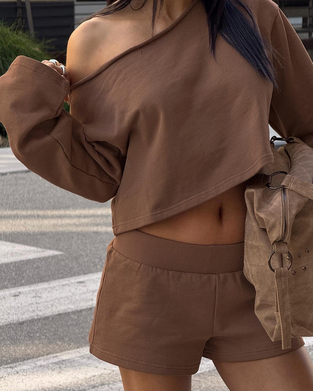Daybreak Rib Waist Shorts Cocoa