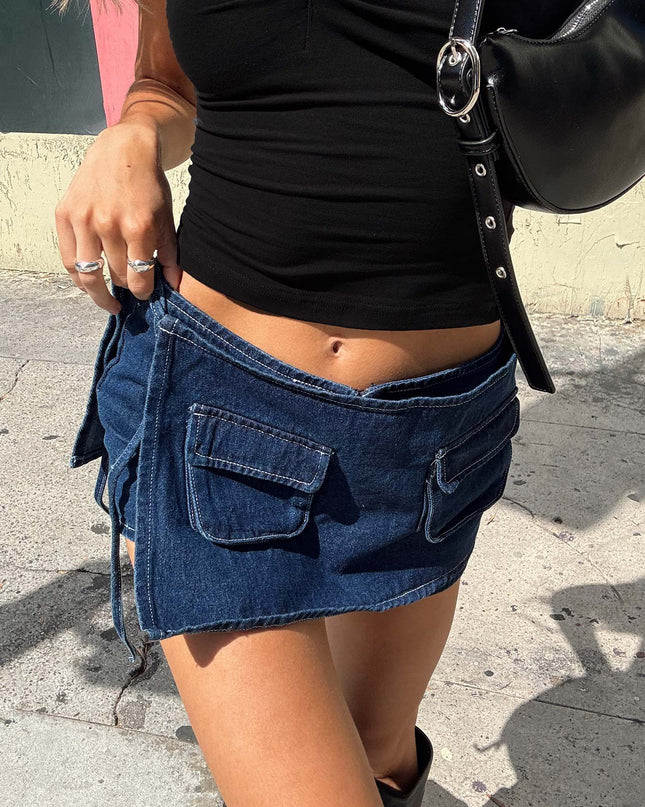 Countryside Skort Blue Denim