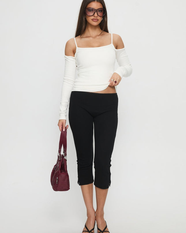 Baseline Rib Capri Pants Black Tall