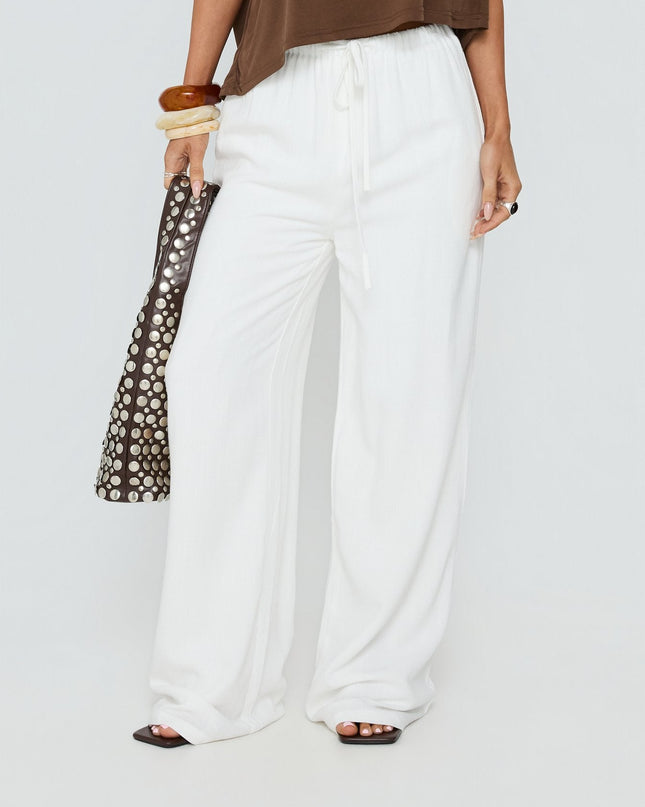 Parklea Linen Blend Pants White