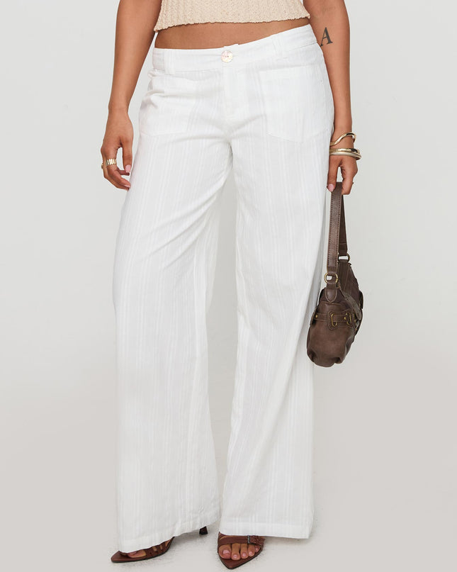 Vendi Low Rise Pant White