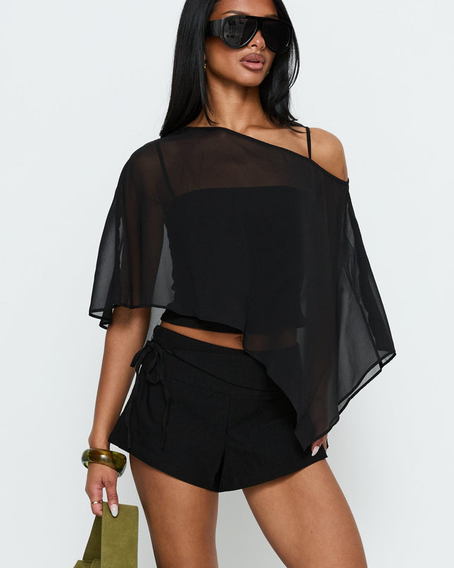 Senzo Wrap Shorts Black