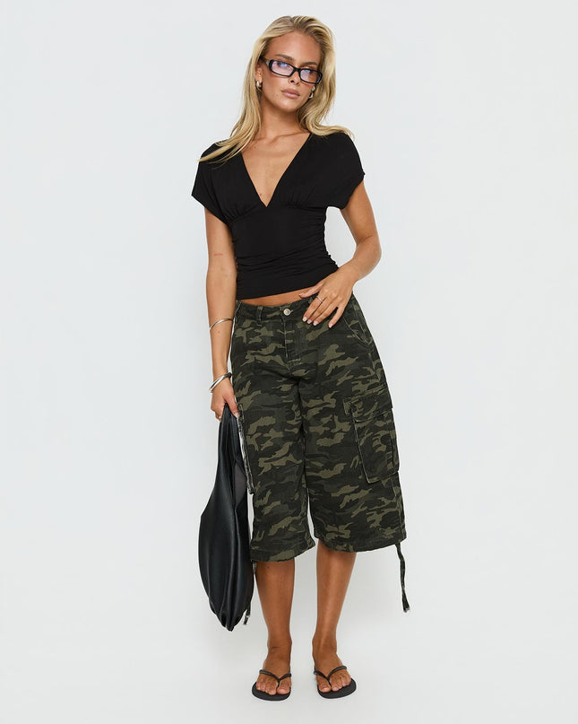 Hudsen Longline Cargo Shorts Camo