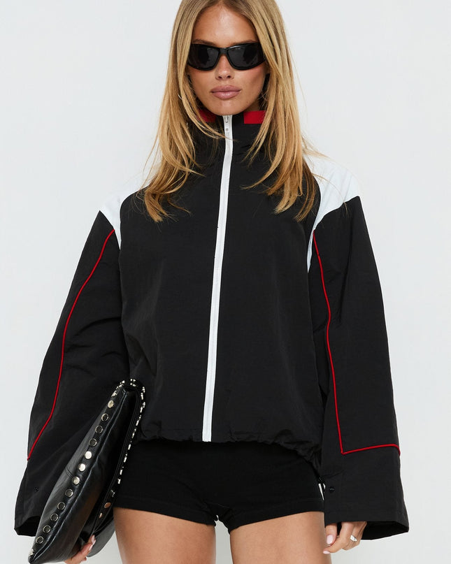 Shoreline Windbreaker Noir / White