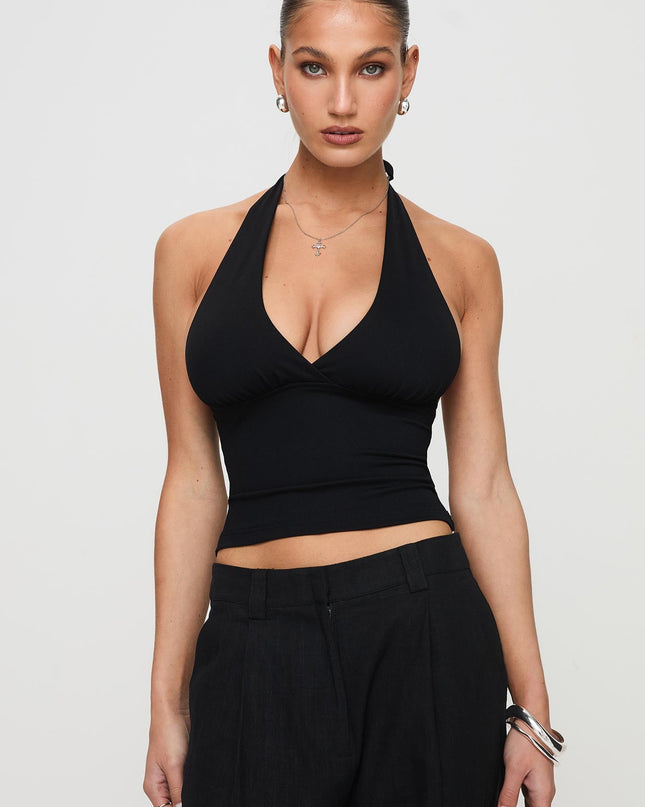 Whimsy Halter Top Black