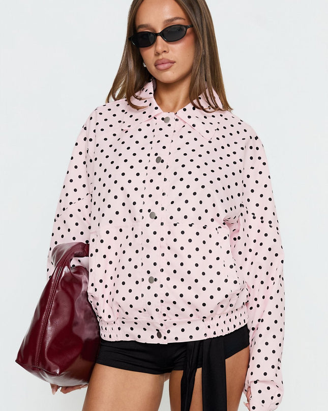 Swayer Oversized Jacket Pink Polka Dot