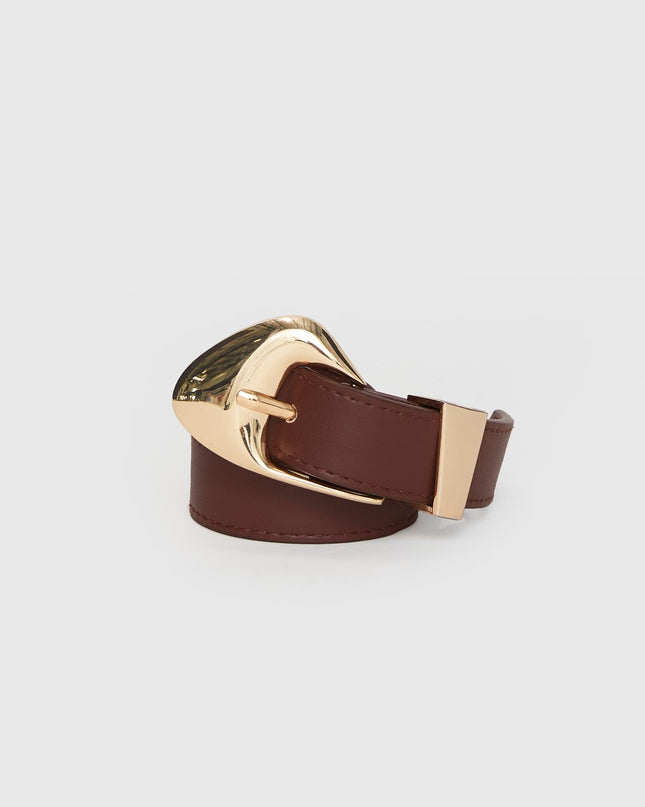 You're Strong Belt Dark Brown / Gold