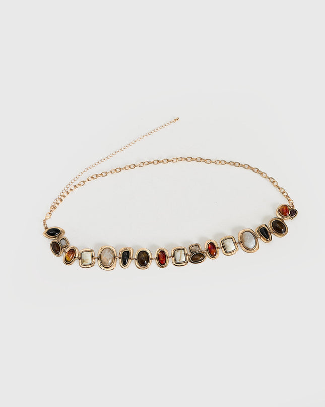Aradia Gemstone Chain Belt Multi