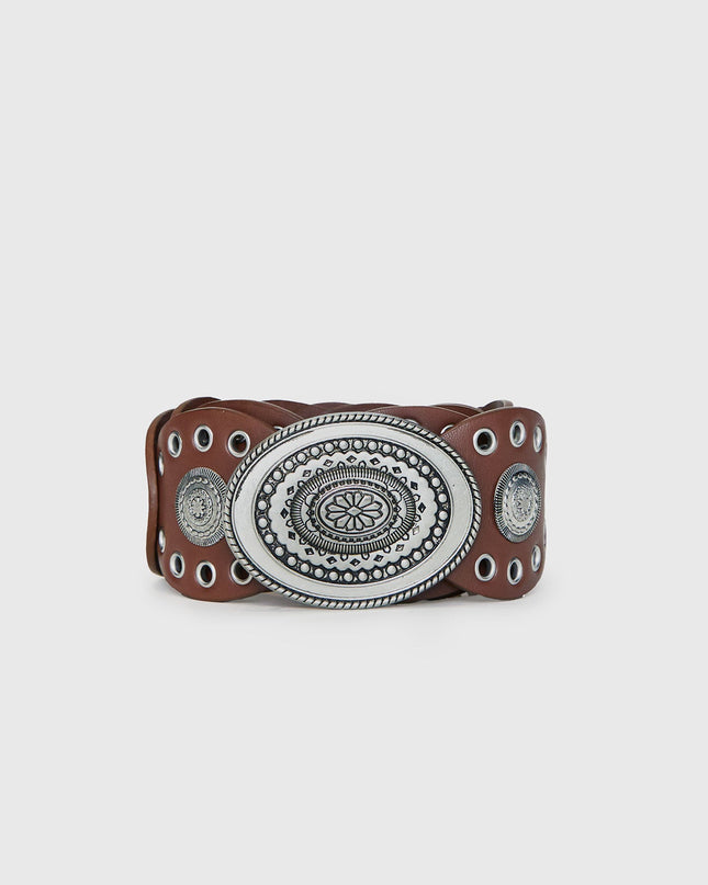 Sacrifices Belt Brown / Silver