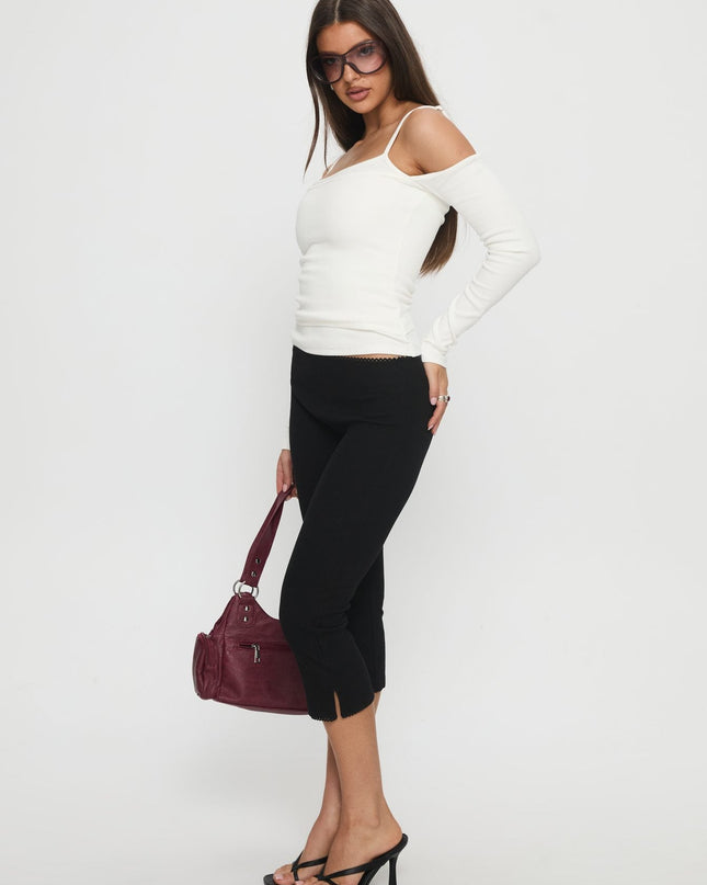 Baseline Rib Capri Pants Black Tall