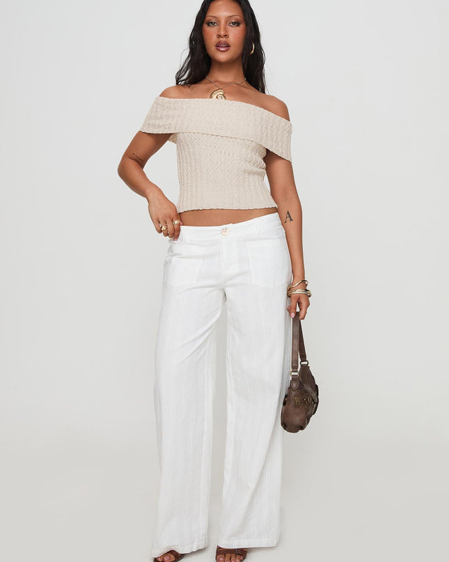 Vendi Low Rise Pant White