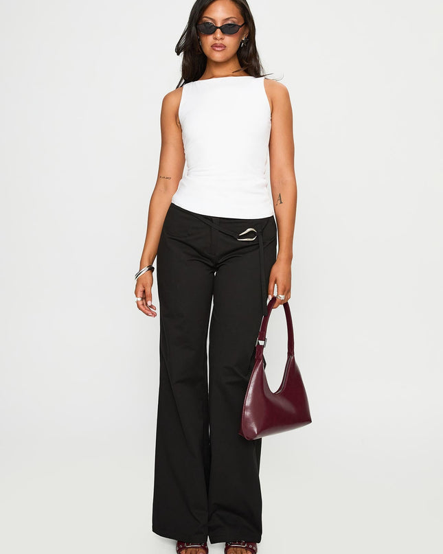 Lose Your Number High Neck Top White