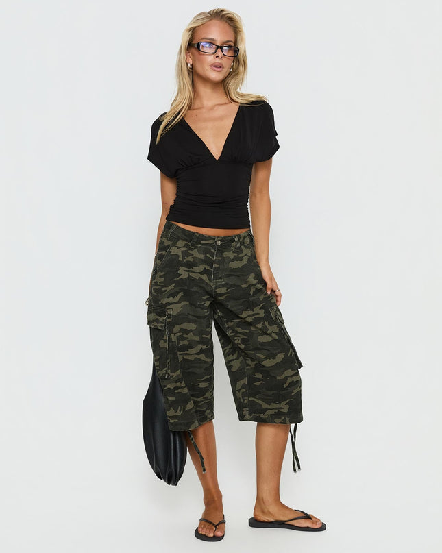 Hudsen Longline Cargo Shorts Camo