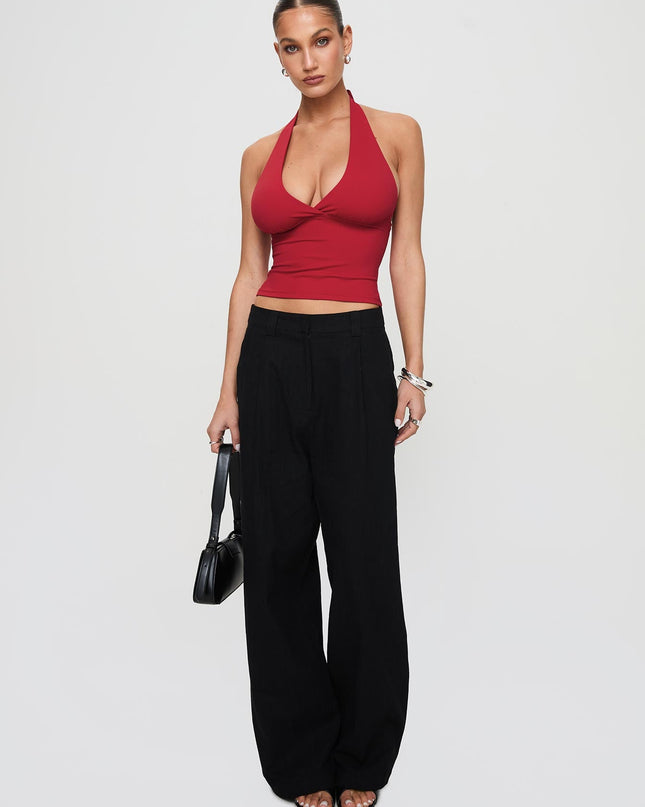 Whimsy Halter Top Red