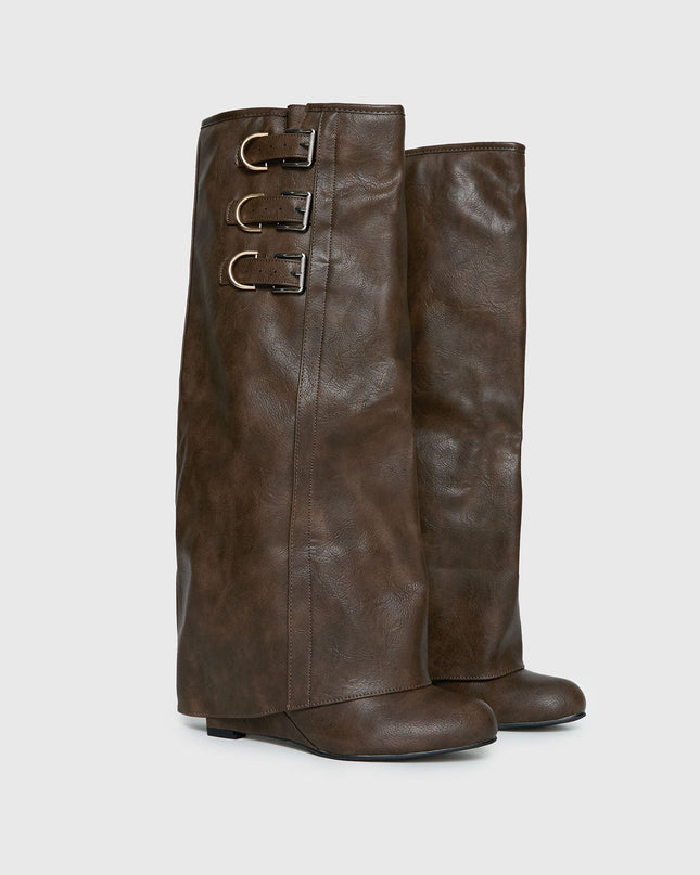 Ritz Knee High Boots Brown