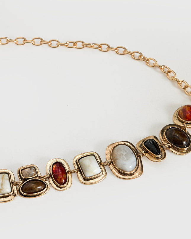 Aradia Gemstone Chain Belt Multi