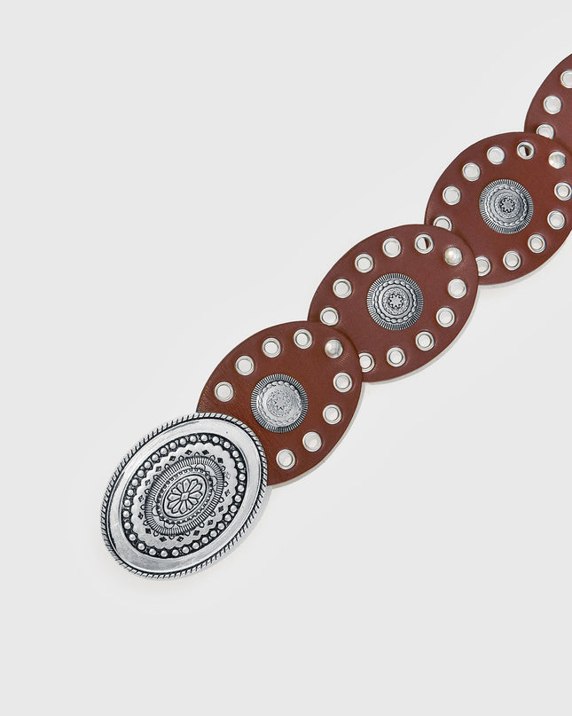 Sacrifices Belt Brown / Silver