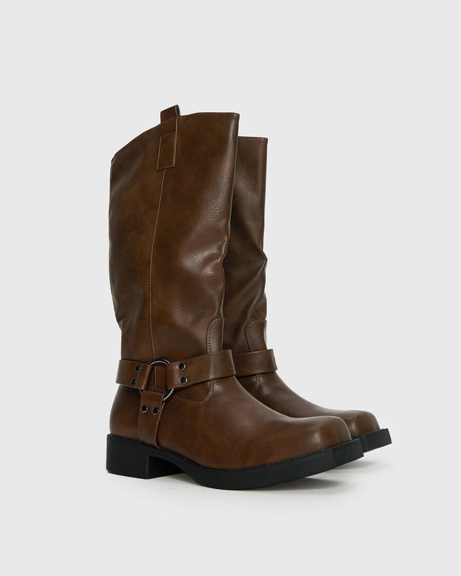 Wrecked Western Boots Brown