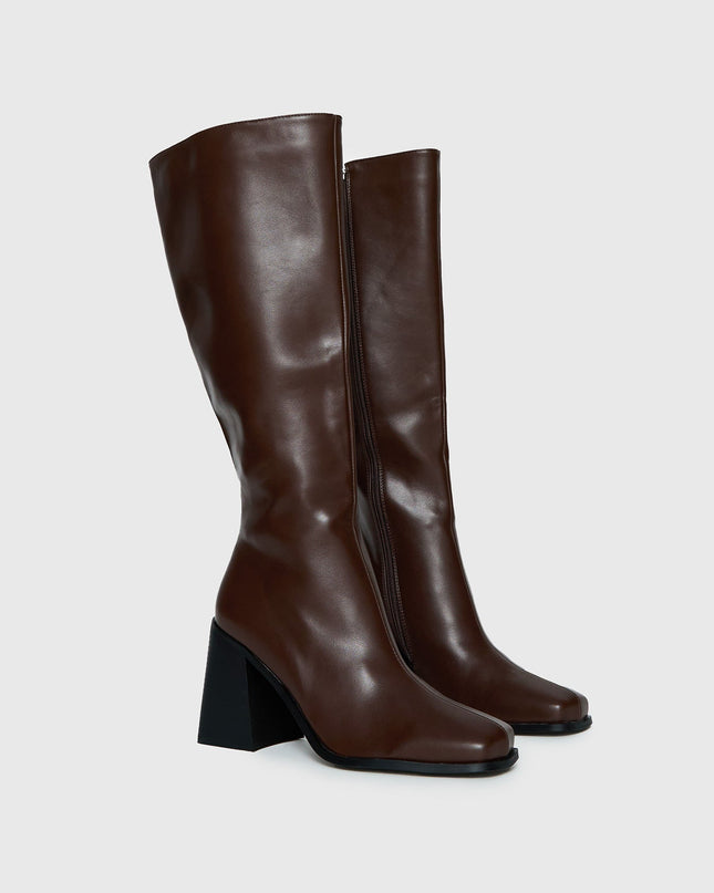 Renzo Knee High Boots Brown