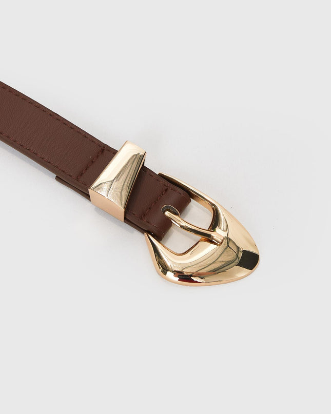 You're Strong Belt Dark Brown / Gold