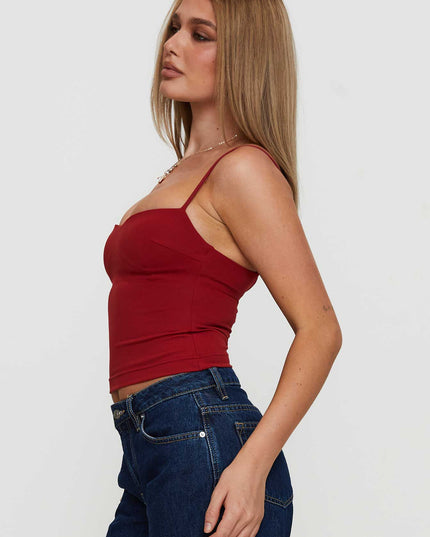 Evanda Top Burgundy