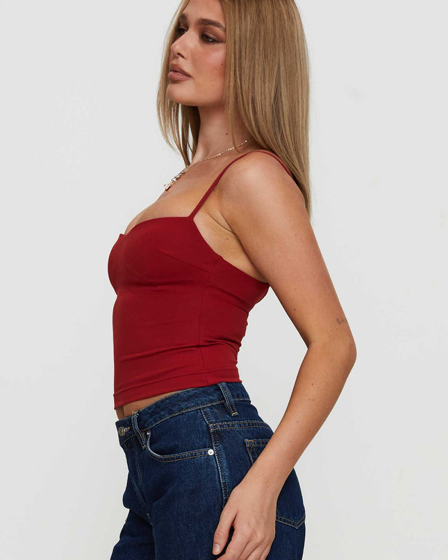 Evanda Top Burgundy