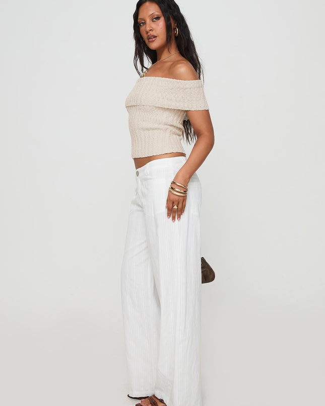 Vendi Low Rise Pant White