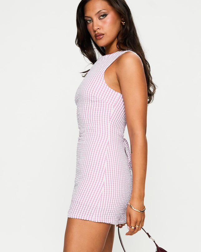 Yumiko Romper Pink Check
