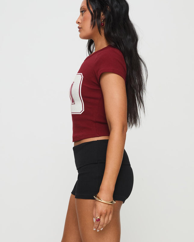 Baseline Low Rise Rib Shorts Black