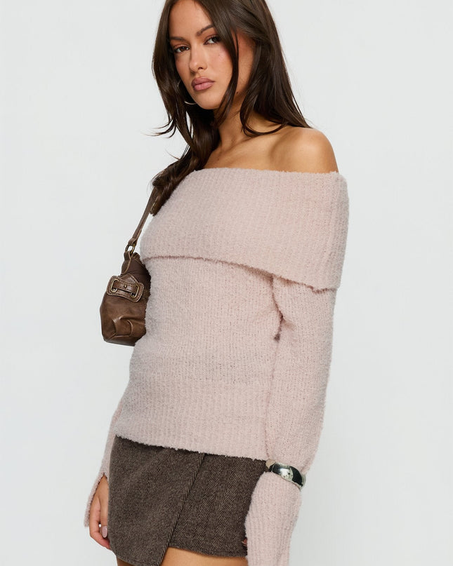 Adelyne Tweed Mini Skirt Brown