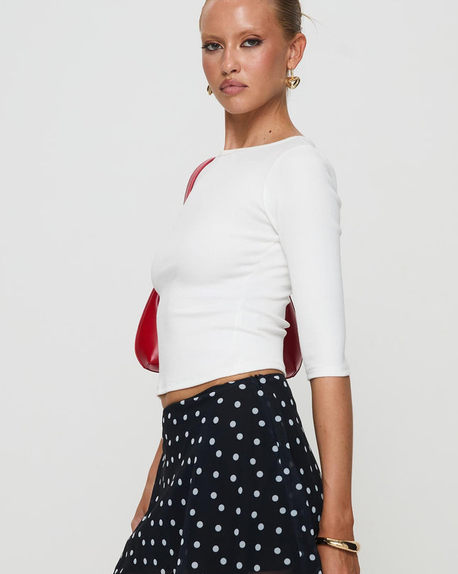 Elaia 3/4 Sleeve Top White
