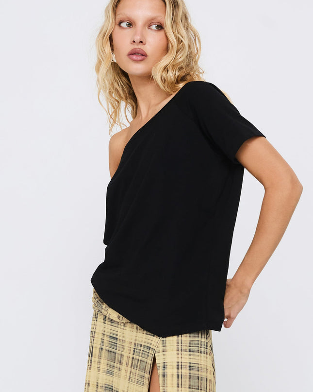 Icon Baby Off Shoulder Top Black