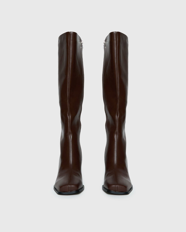Renzo Knee High Boots Brown