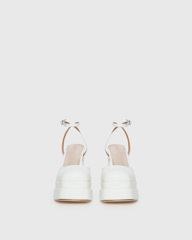 Alto Platform Heels Matte White