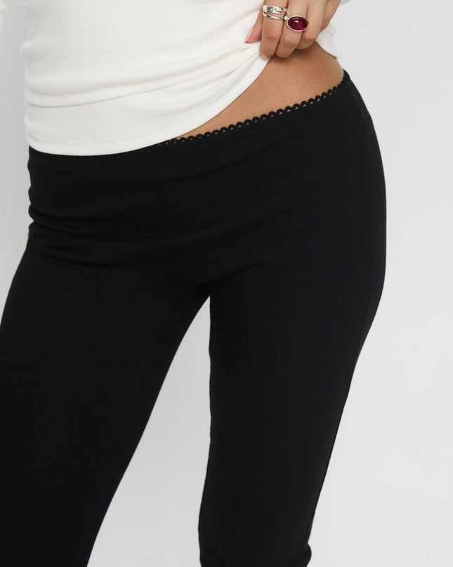 Baseline Rib Capri Pants Black Tall