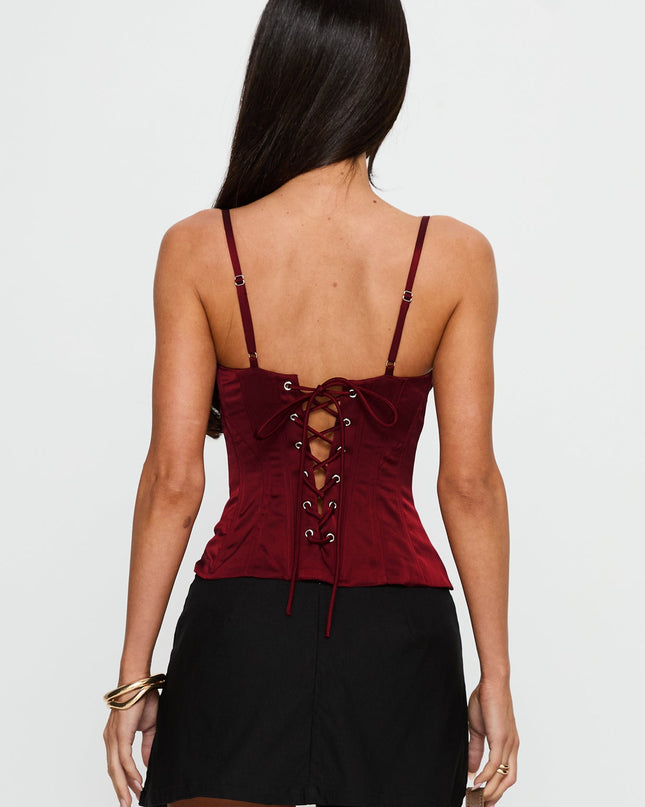 Scorsese Corset Top Red