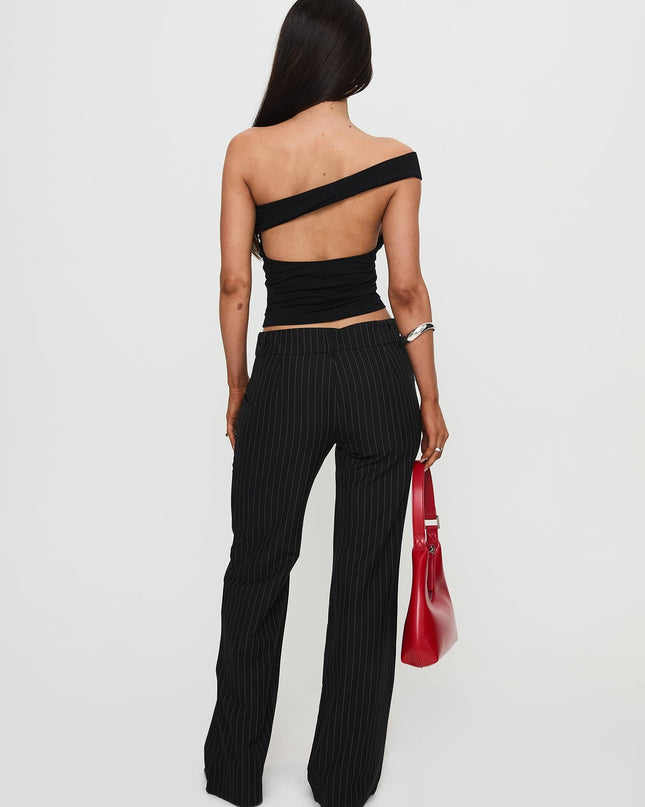 Socialista Pinstripe Pant Black