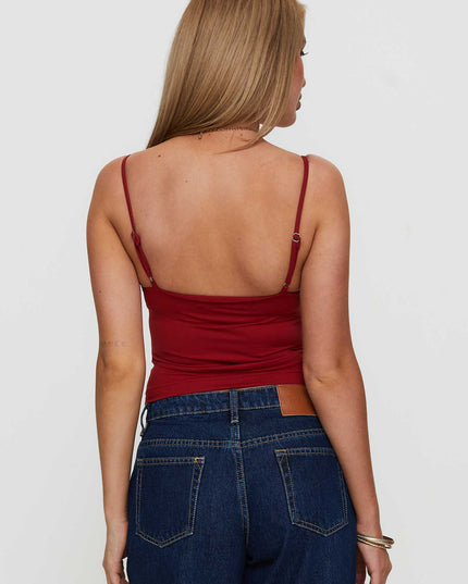 Evanda Top Burgundy