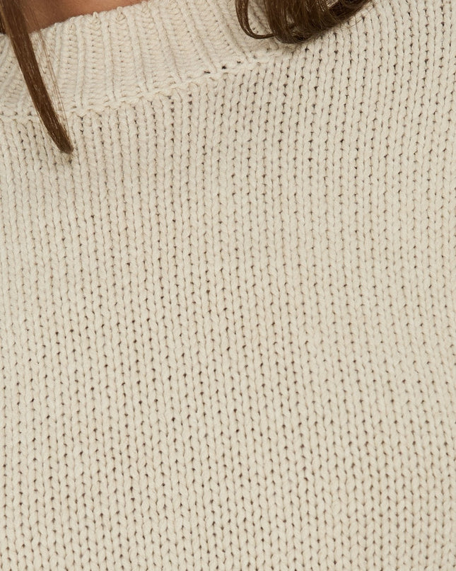 Harmony Balloon Sleeve Knit Sweater Beige