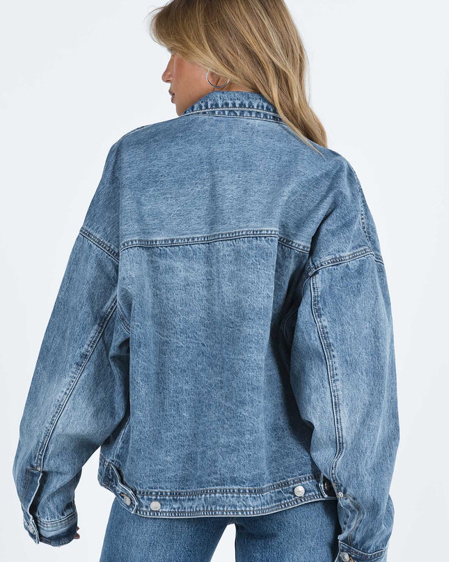 Kier Oversized Jacket Denim Mid Wash