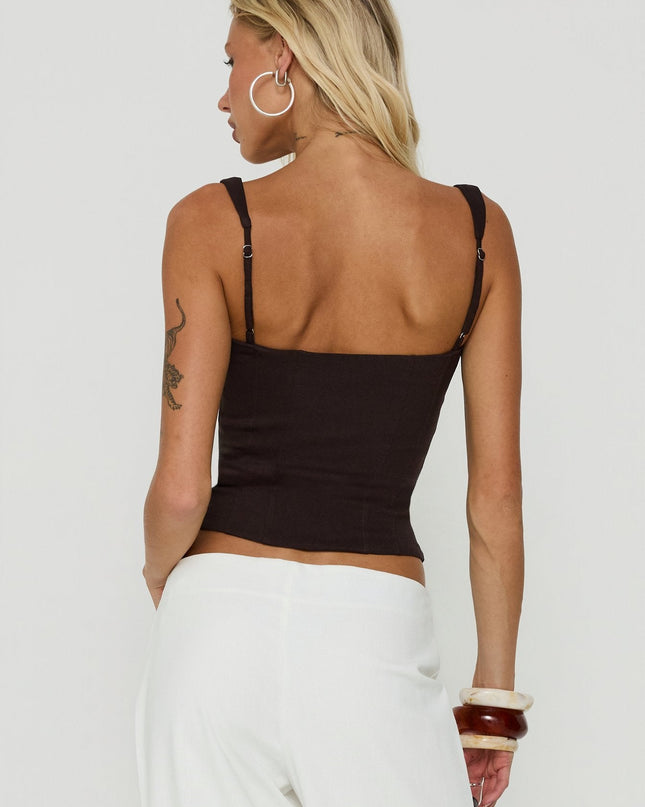 Floreva Corset Top Chocolate
