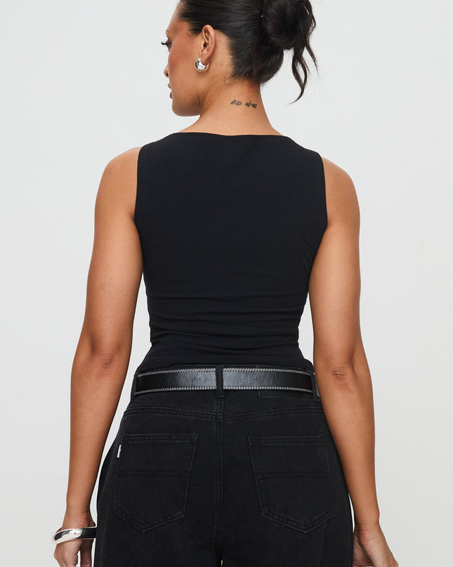 Bleeker High Neck Top Black