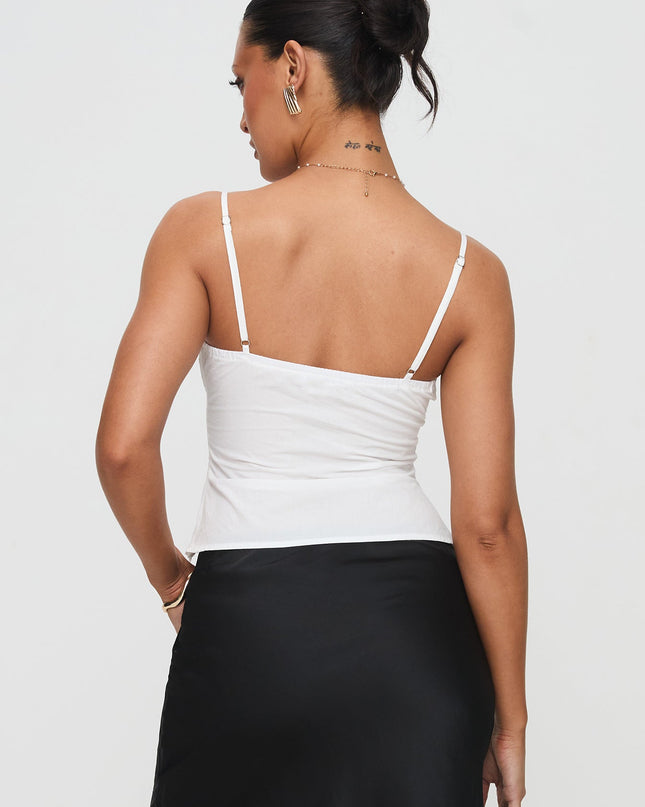 Aruba Embroidered Cami White