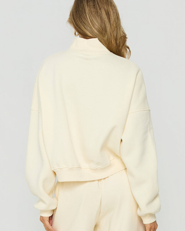 Anyya Funnel Neck Crew Jumper Cream