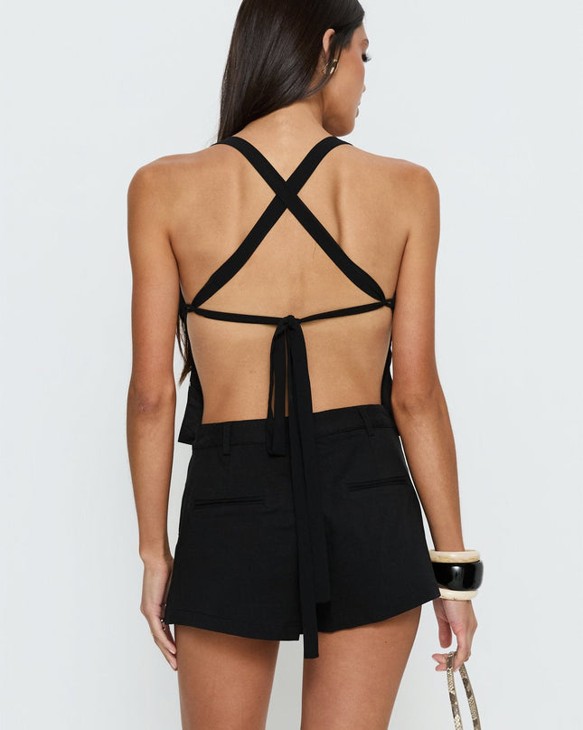 Amzie Tailored Mini Shorts Black