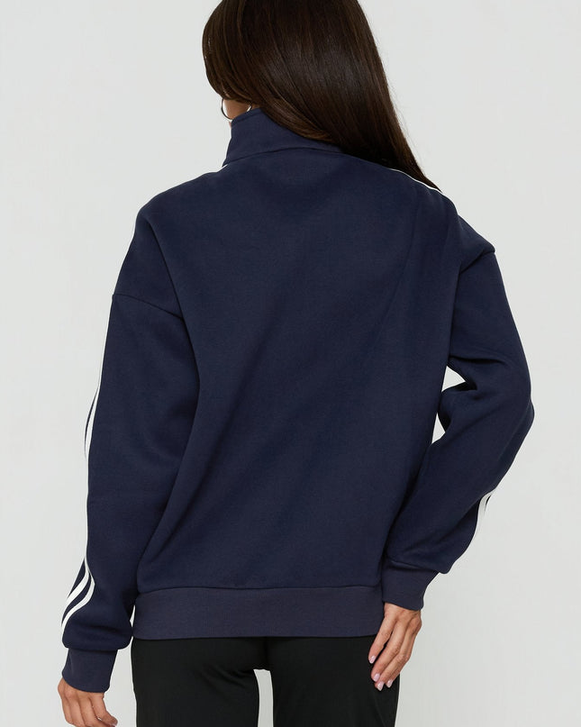 Keeran Funnel Neck Fleece Jumper Navy / White